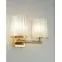 Double Wall Light with Diffuser - Gold, Glass