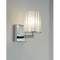 Flute Bathroom Wall Light - Polished Chrome