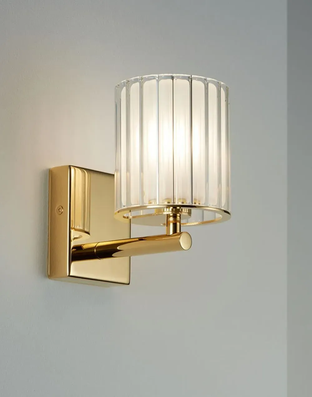 Flute Bathroom Wall Light - Polished Gold