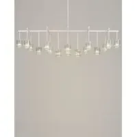 Flute Beam 16-Light Chandelier - Smoke