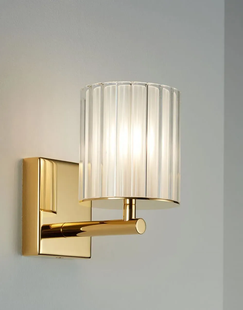 Flute Small Wall Light - Polished Gold