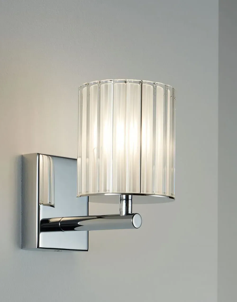Flute Small Wall Light - Polished Nickel