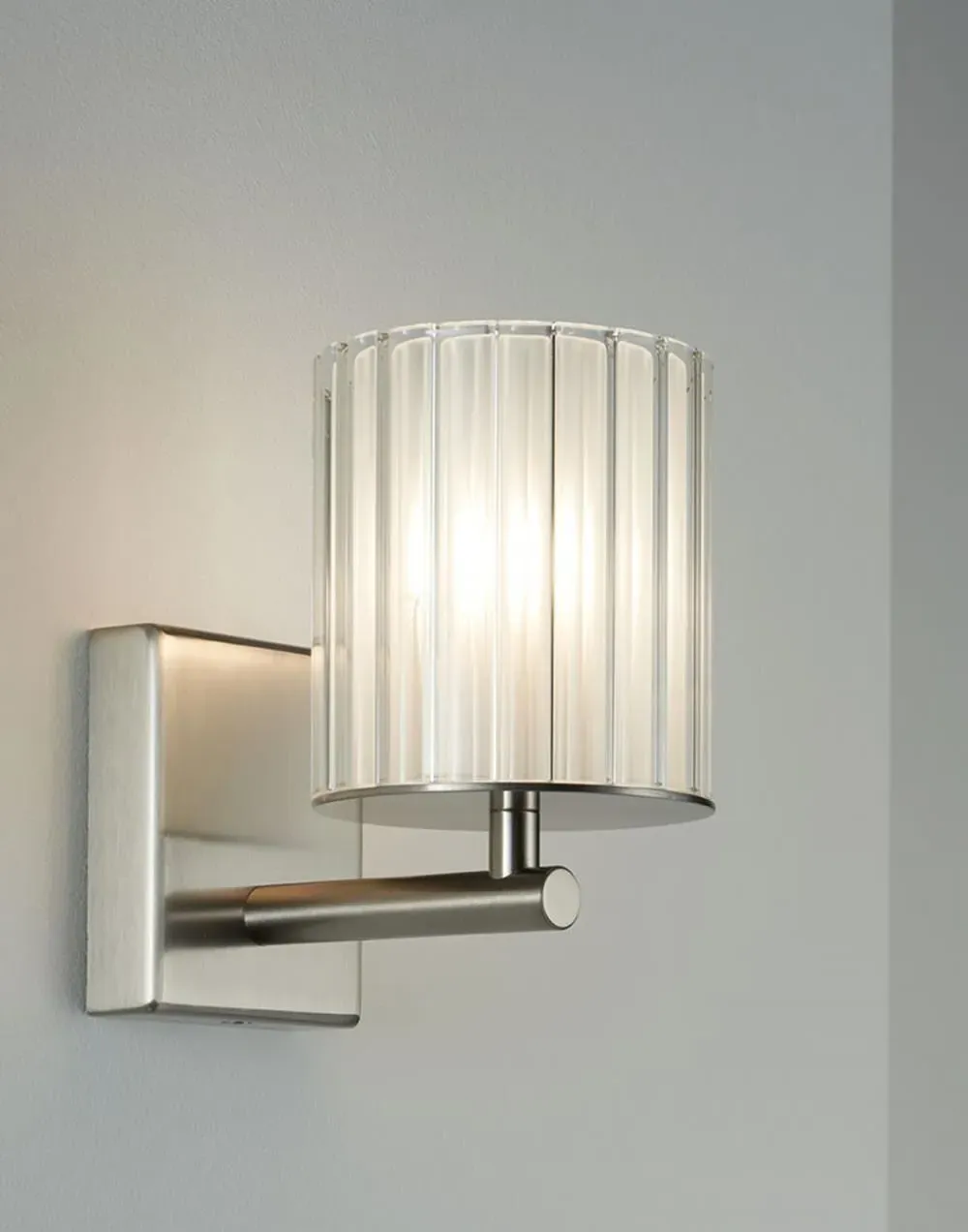 Flute Small Wall Light - Polished Nickel