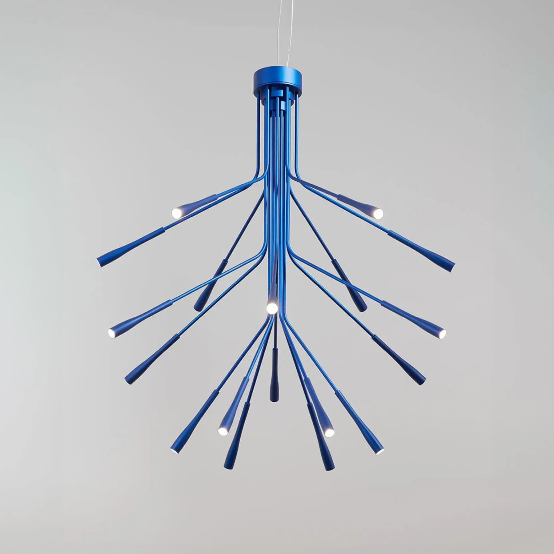 Lightweight Chandelier with Bold Arms - Gold, Aluminium