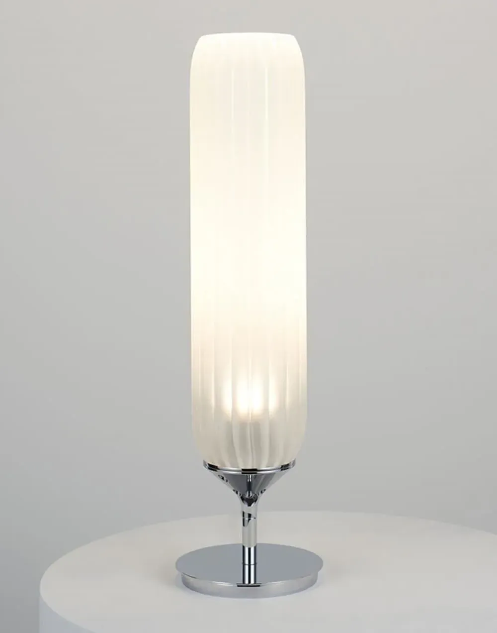 Pod Table Lamp with Glass Diffuser - Chrome