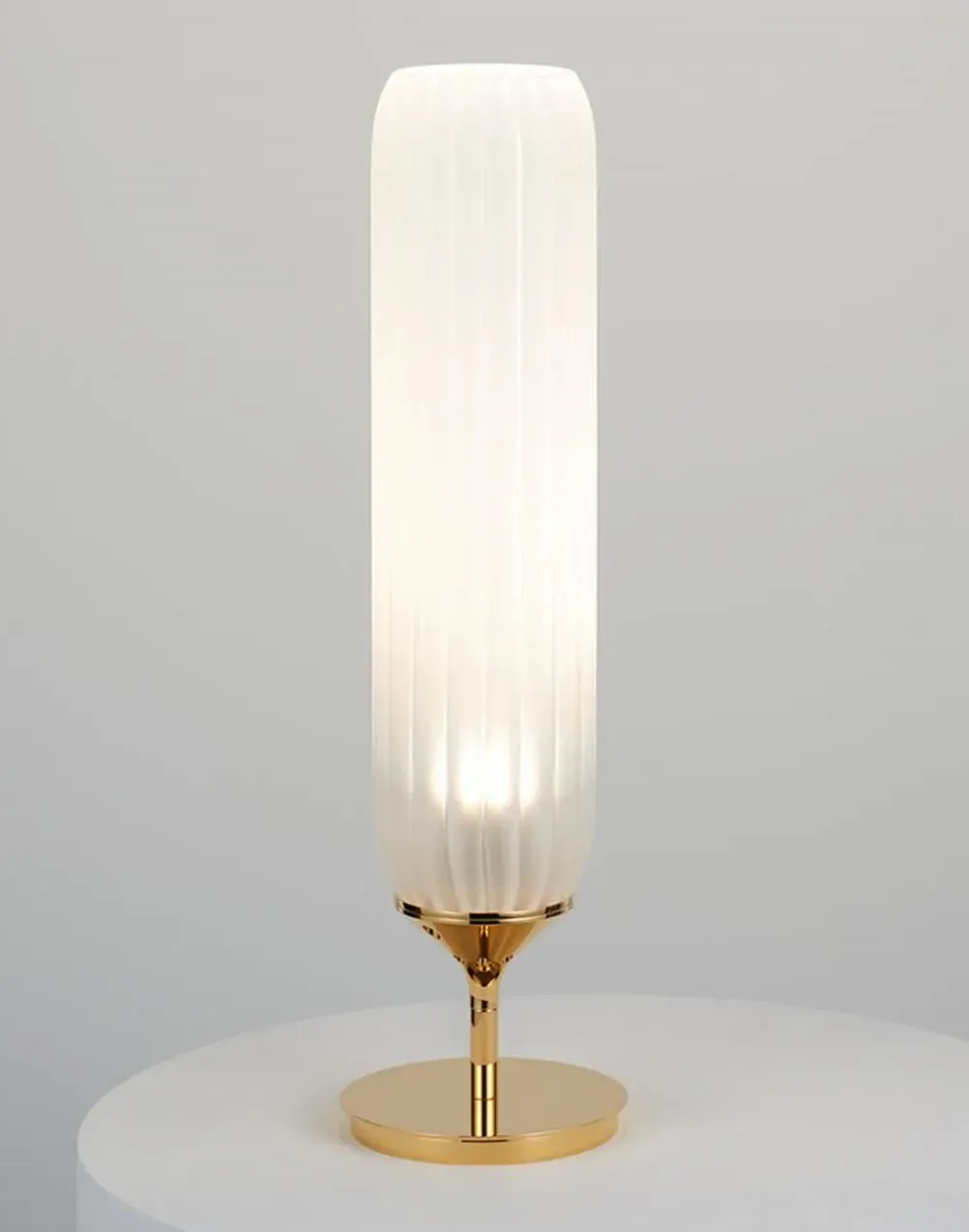 Pod Table Lamp with Glass Diffuser - Gold