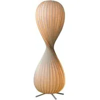 Large Floor Light Hourglass Shape - Birch Wood
