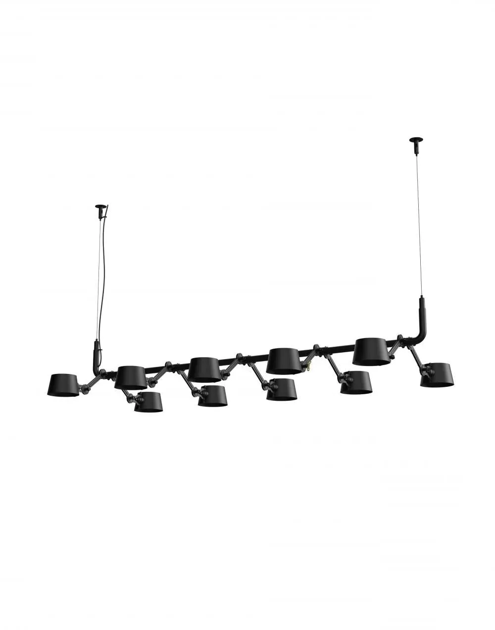 10-Light Pendant Chandelier - Black, Brass image