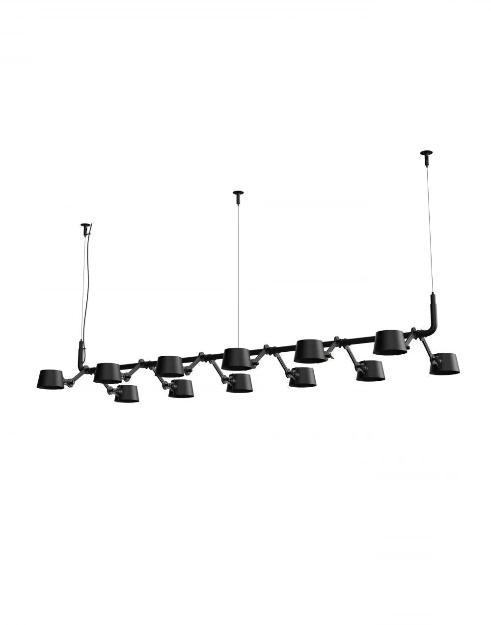 12-Light Pendant Chandelier - Black, Brass image