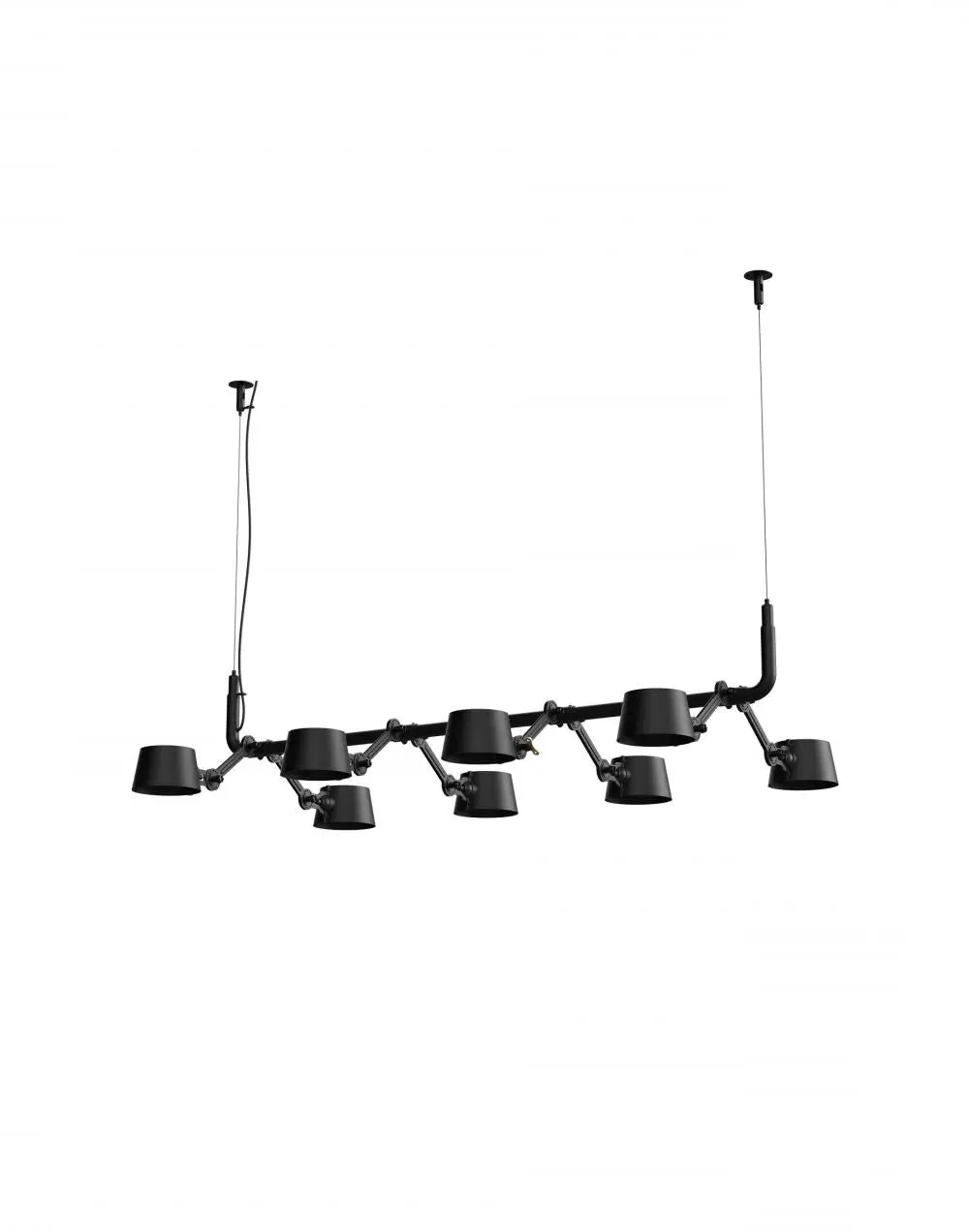 8-Light Pendant Chandelier - Black, Brass image