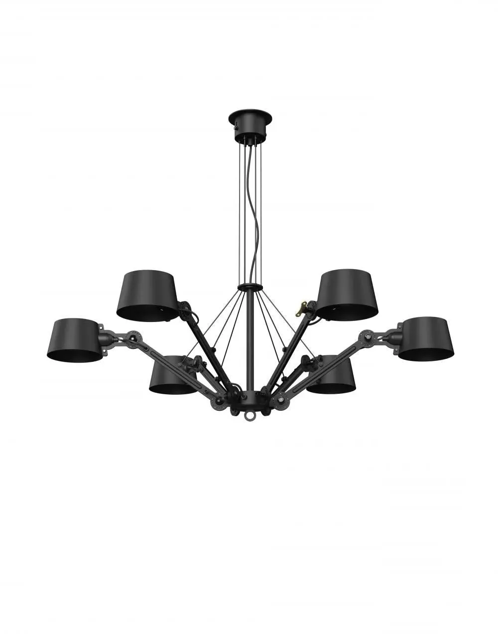 Bolt Chandelier - Midnight Grey, Brass