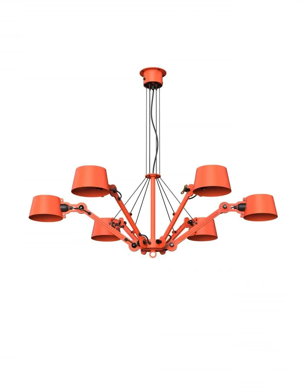 Bolt Chandelier - Orange, Brass