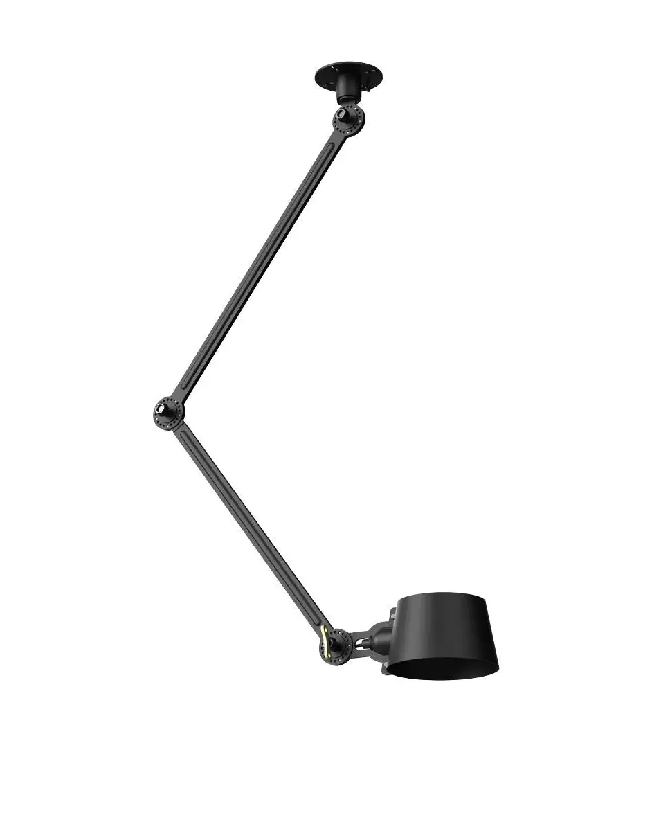 Bolt Double Arm Ceiling Lamp Side Fit - Smokey Black