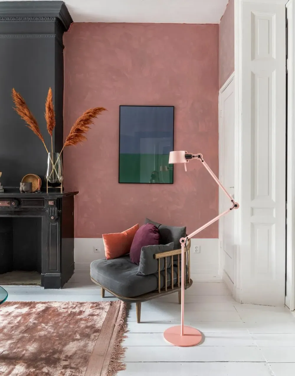 Bolt Double Arm Floor Lamp - Smokey Black