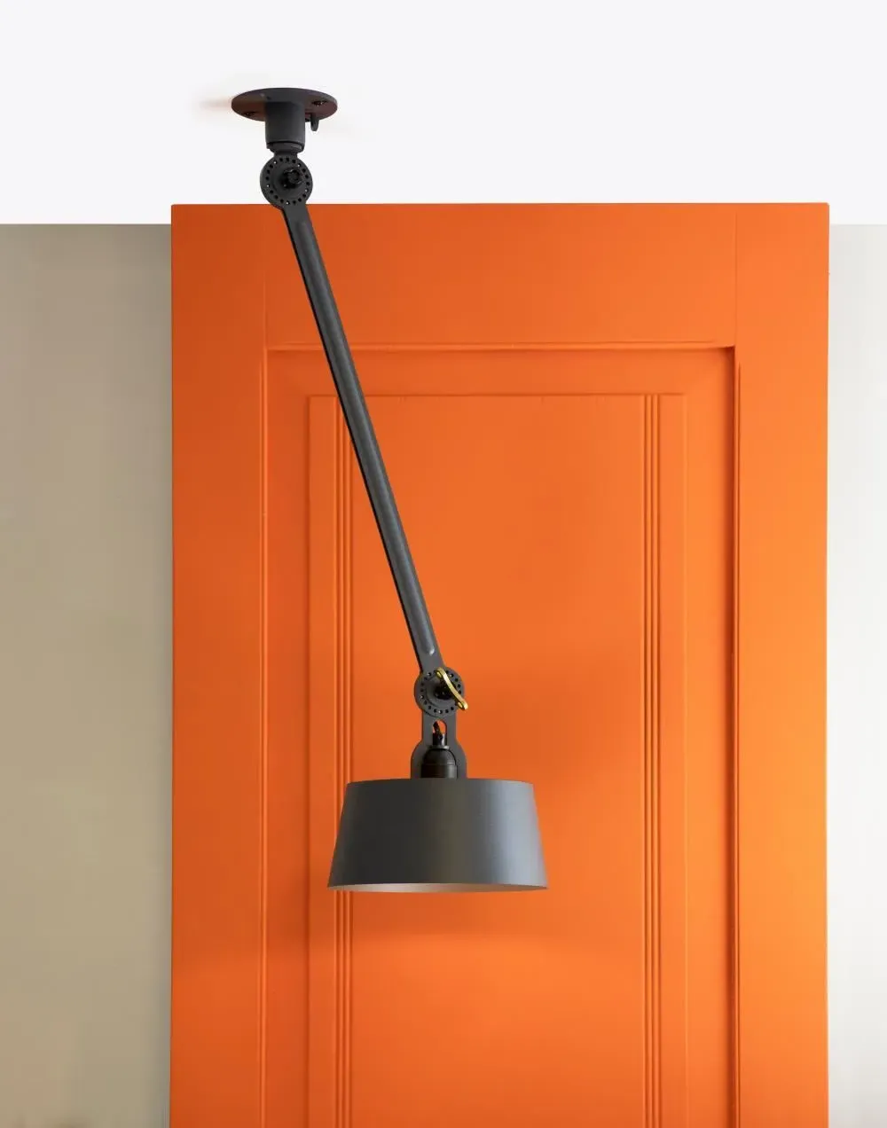 Bolt Single Arm Ceiling Lamp Side Fit - Pure White