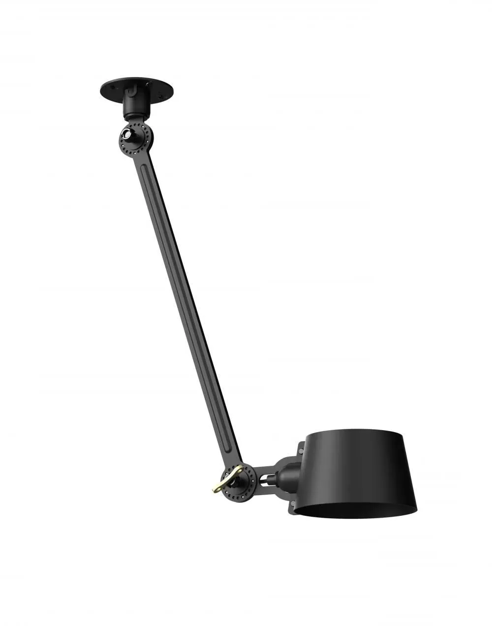 Bolt Single Arm Ceiling Lamp Side Fit - Smokey Black