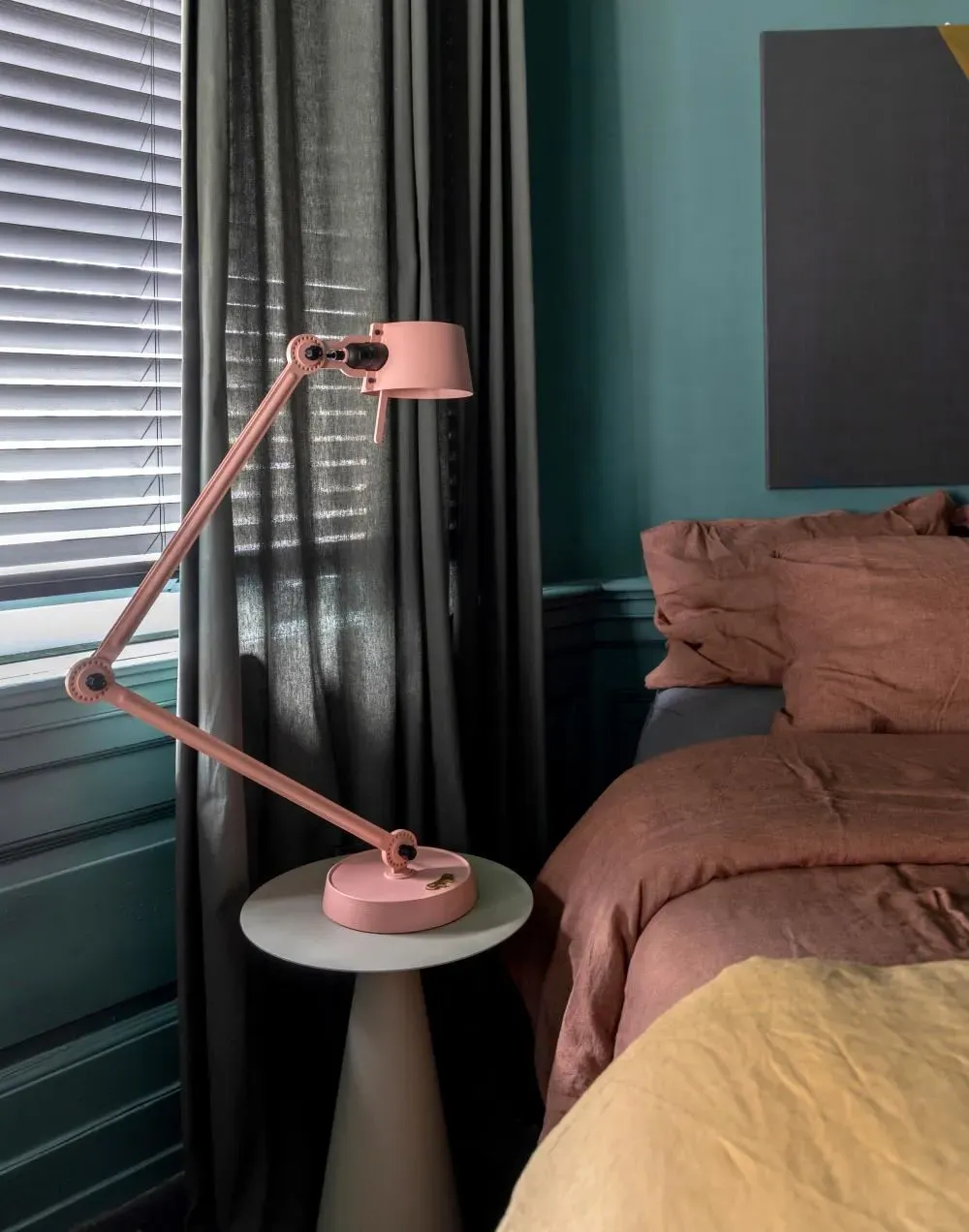 Double Arm Desk Lamp - Ash Grey, Metal