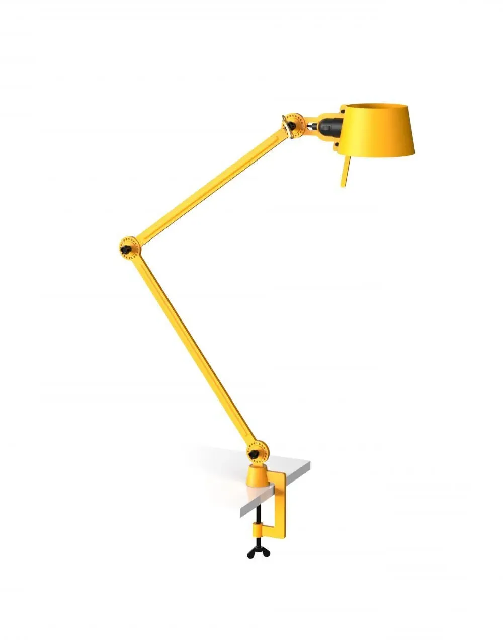 Double Arm Desk Lamp with Clamp - Black, Brass