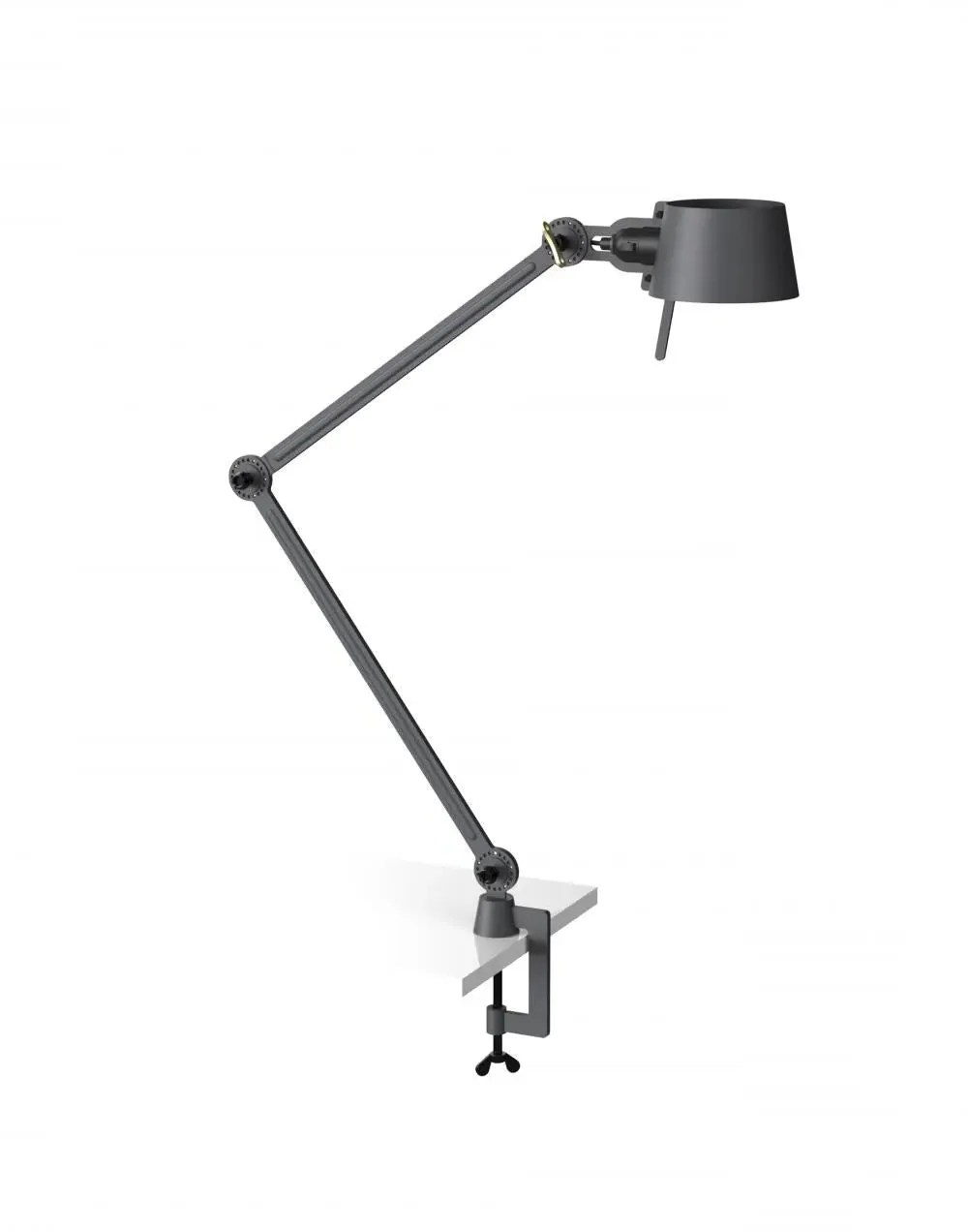 Double Arm Desk Lamp with Clamp - Black, Brass