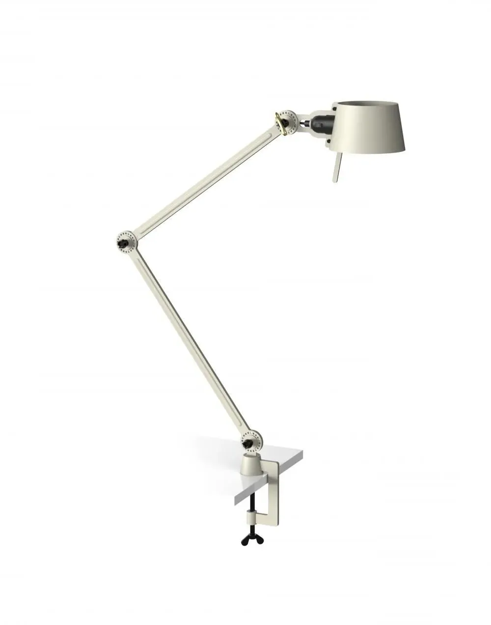 Double Arm Desk Lamp with Clamp - Grey, Brass