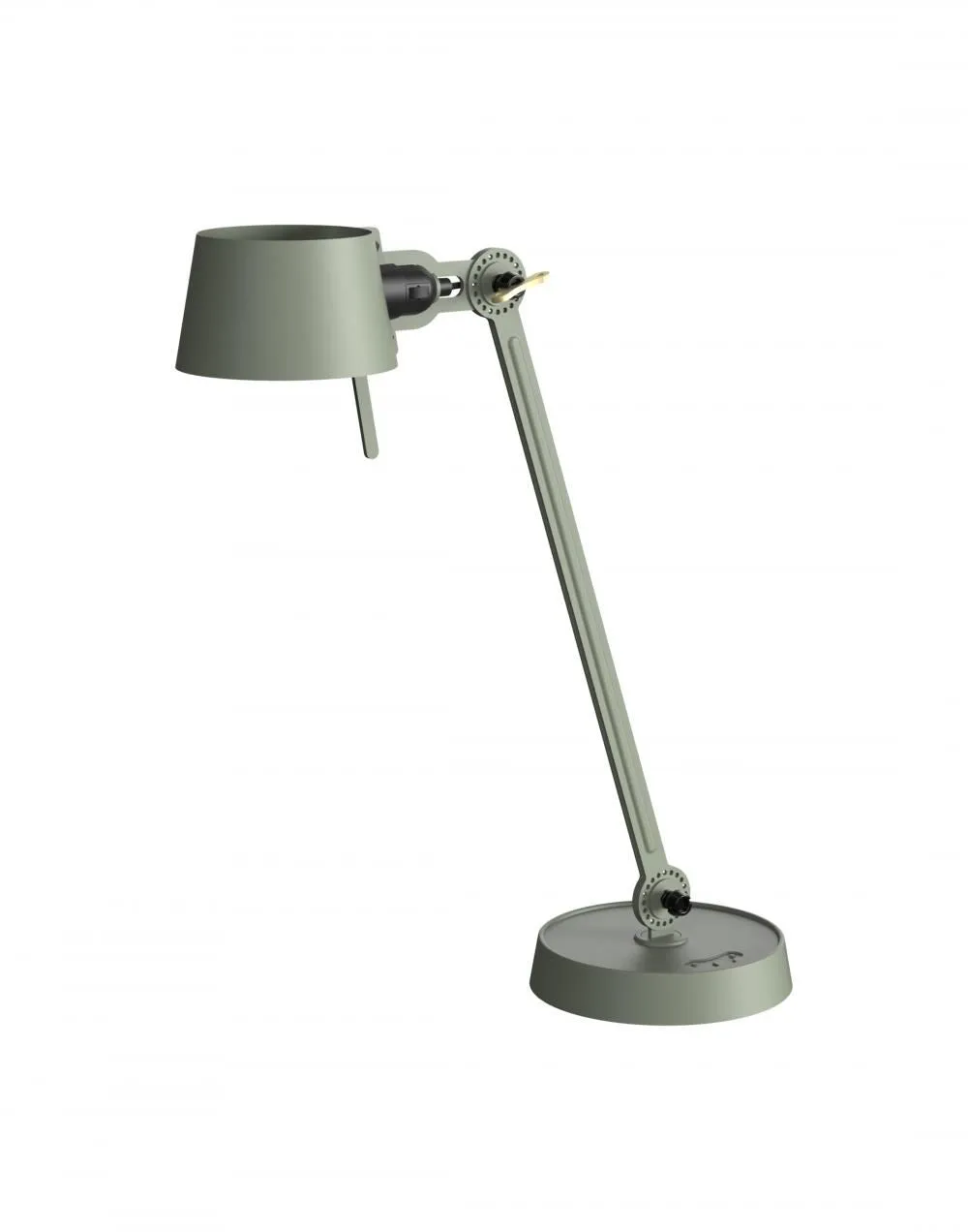 Single Arm Desk Lamp - Flux Green, Brass