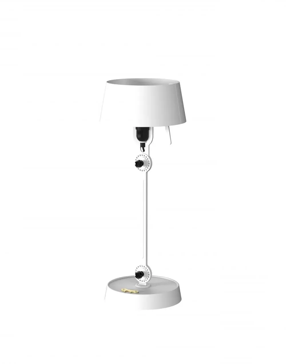 Small Table Lamp with Wingnut - White, Brass