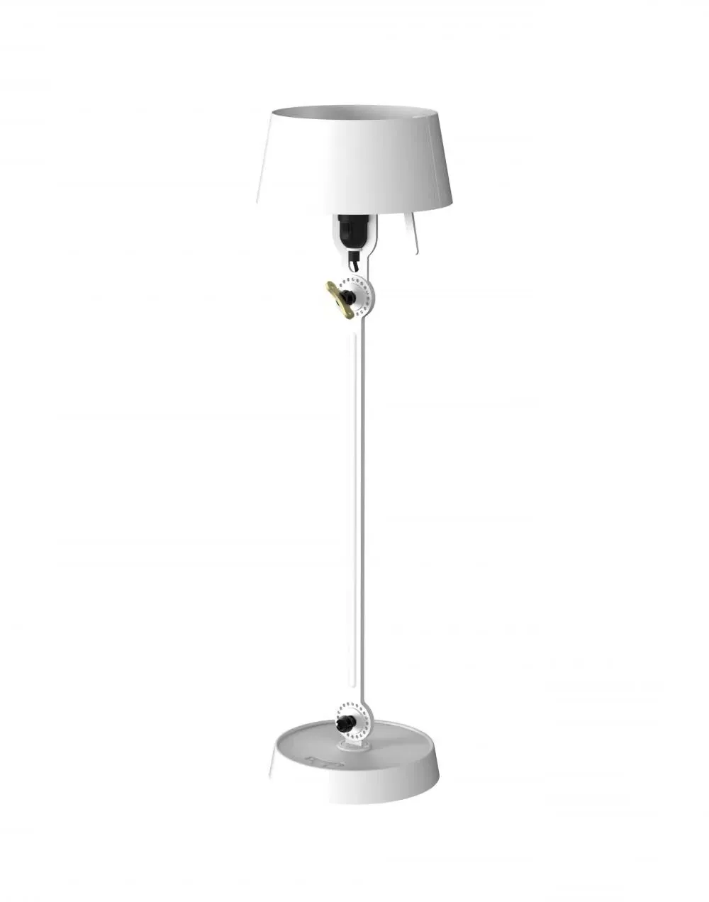 Standard Table Lamp with Wingnut - White, Brass