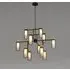 12-Light Chandelier with Glass Diffusers - Metal