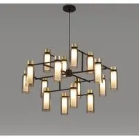 16-Light Chandelier Small Glass - Metal