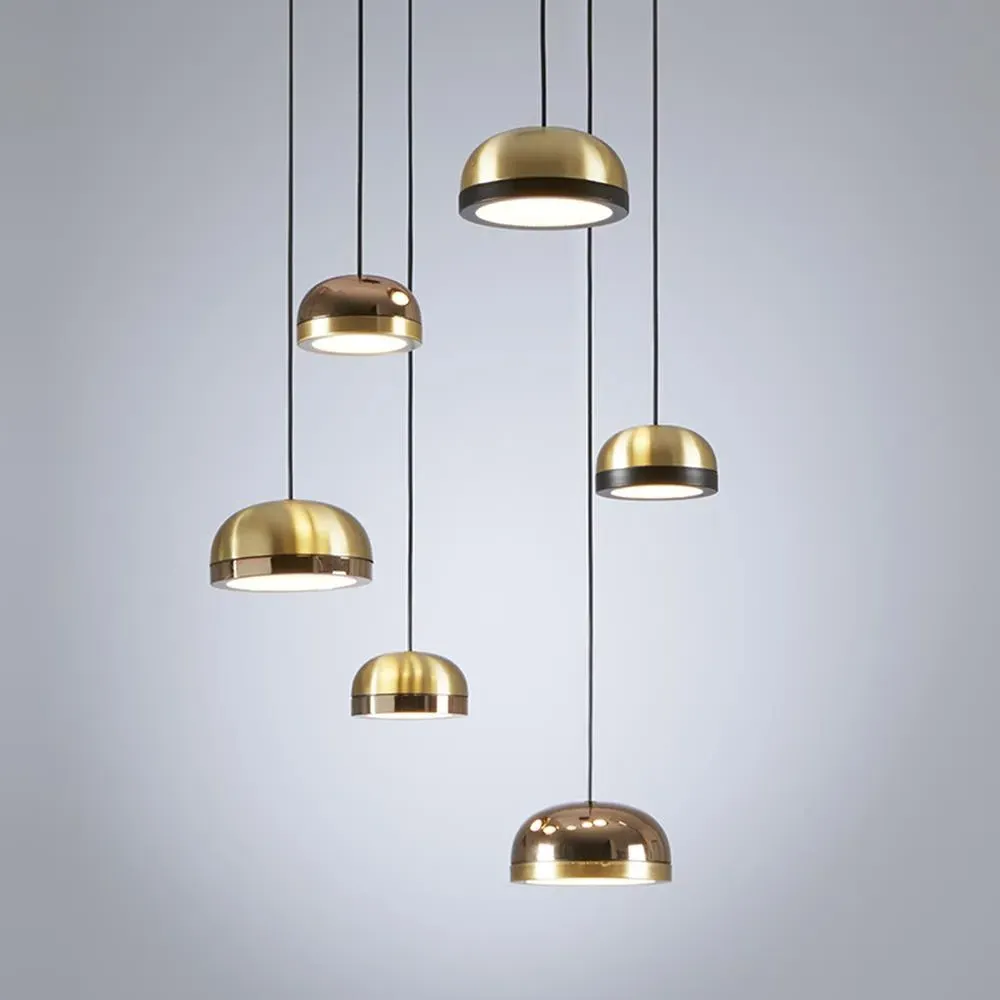 6-Element Chandelier with Plexiglass - Grey, Steel