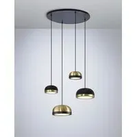 Cluster Chandelier with 4 Lights - Brass, Metal