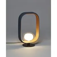 Dimmable Table Lamp with Glass - Sand Black, Leather