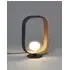 Dimmable Table Lamp with Glass - Sand Black, Leather
