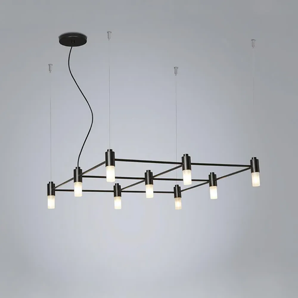 Extra Large Chandelier Geometric - Black, Steel