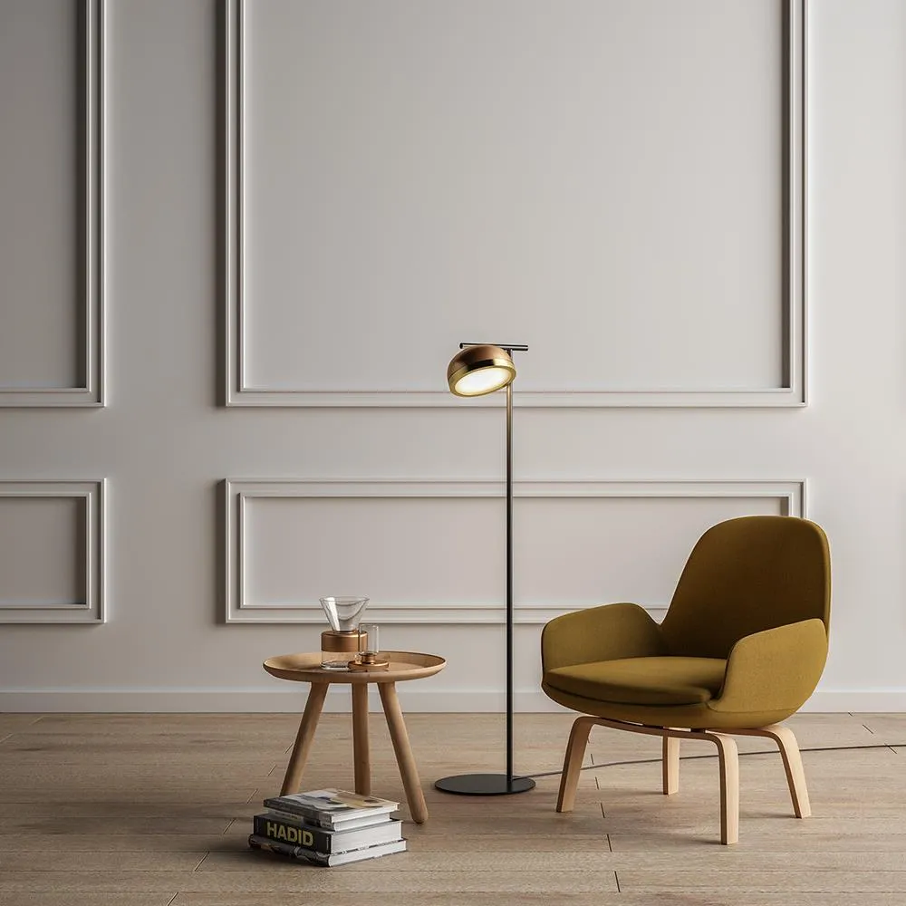 Floor Lamp with Dome Shade - Pewter, Metal