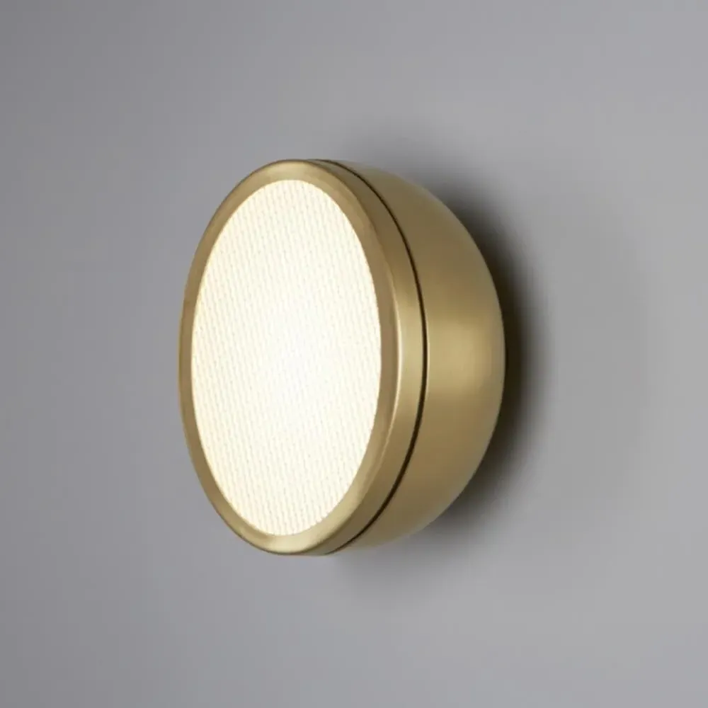 Large Wall Ceiling Lamp - Brushed Brass, Metal