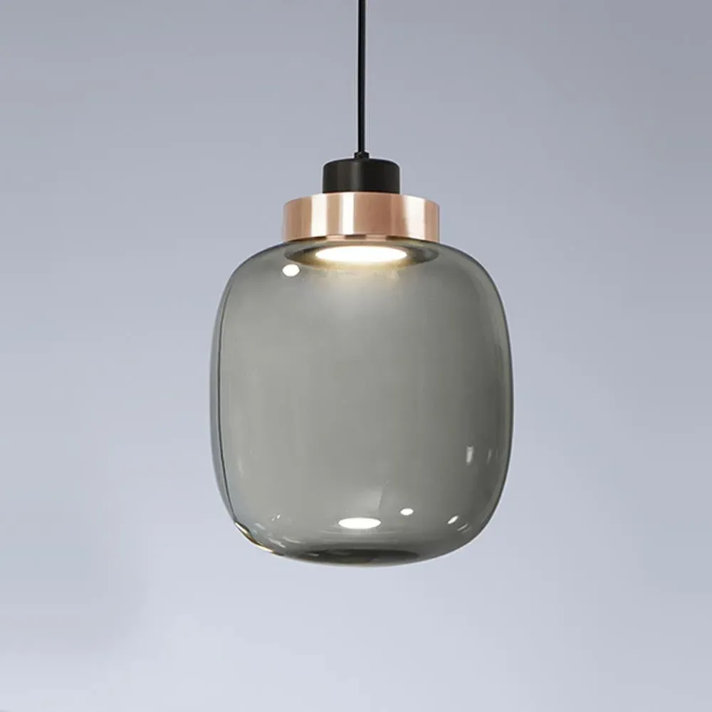 Legier Small Suspension Pendant Light - Sand Black, Glass