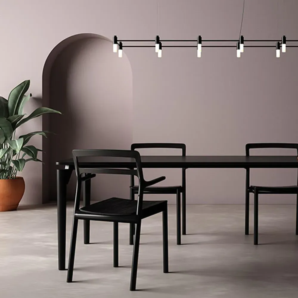 Medium Chandelier Geometric - White, Steel