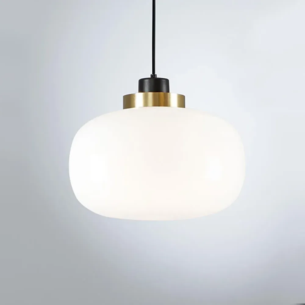 Medium Pendant Light with Cable - Black, Glass