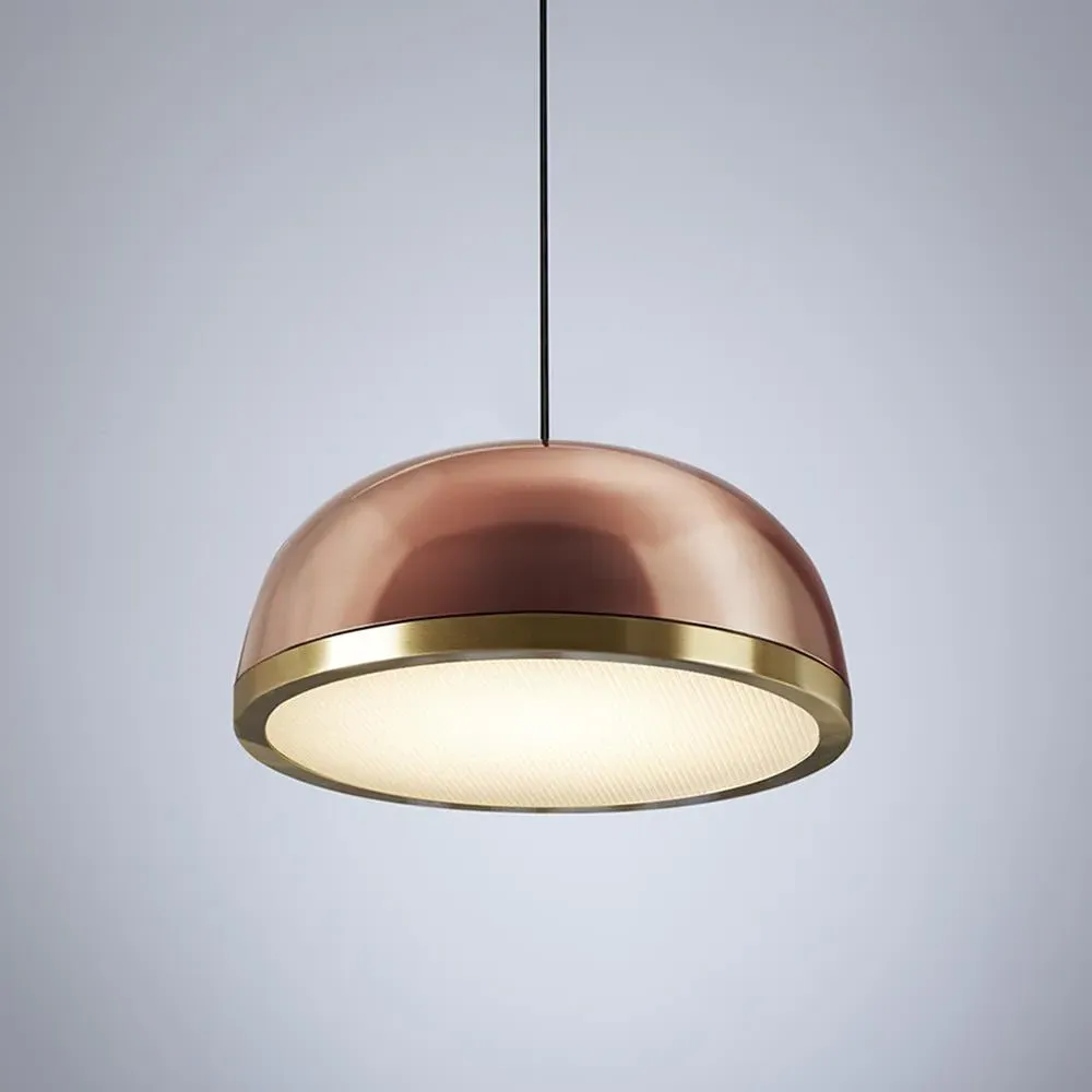 Medium Pendant Light with Dome - Black, Metal