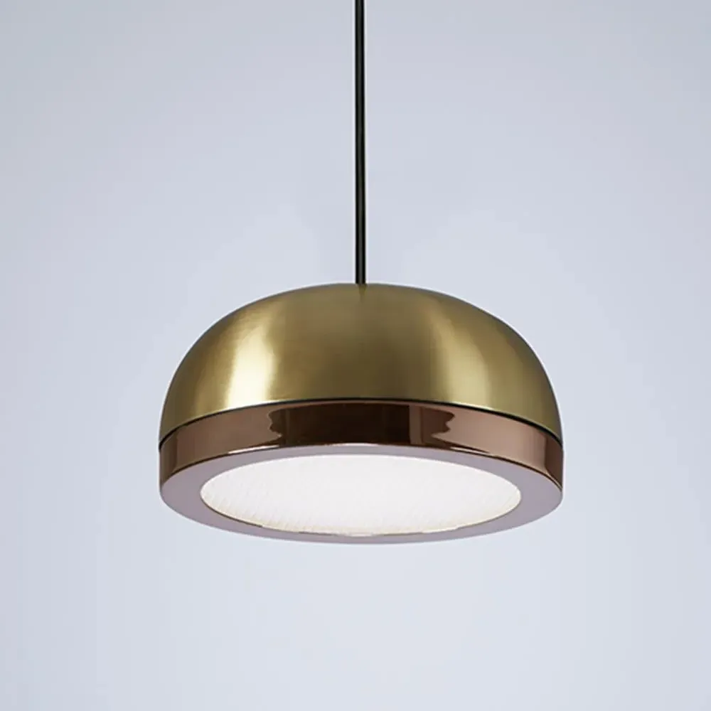 Medium Pendant Light with Dome - Sand Grey, Metal