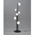 Nabila Floor Light with Dimmer - Black Chrome, Smoked Glass