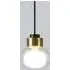 Nabila Small Pendant Light - Black Chrome, Smoke Glass