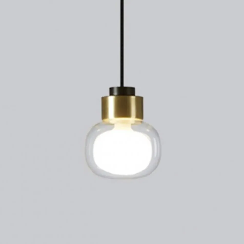 Nabila Small Pendant Light - Black Chrome, Smoke Glass image