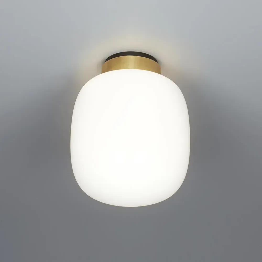 Small Ceiling Lamp with Diffuser - Black, Glass