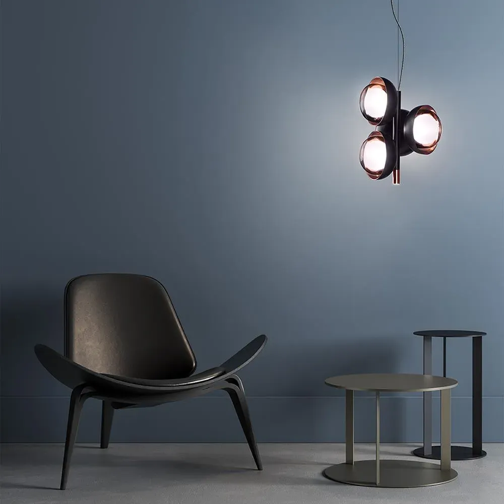 Small Chandelier 4-Light - Black, Metal