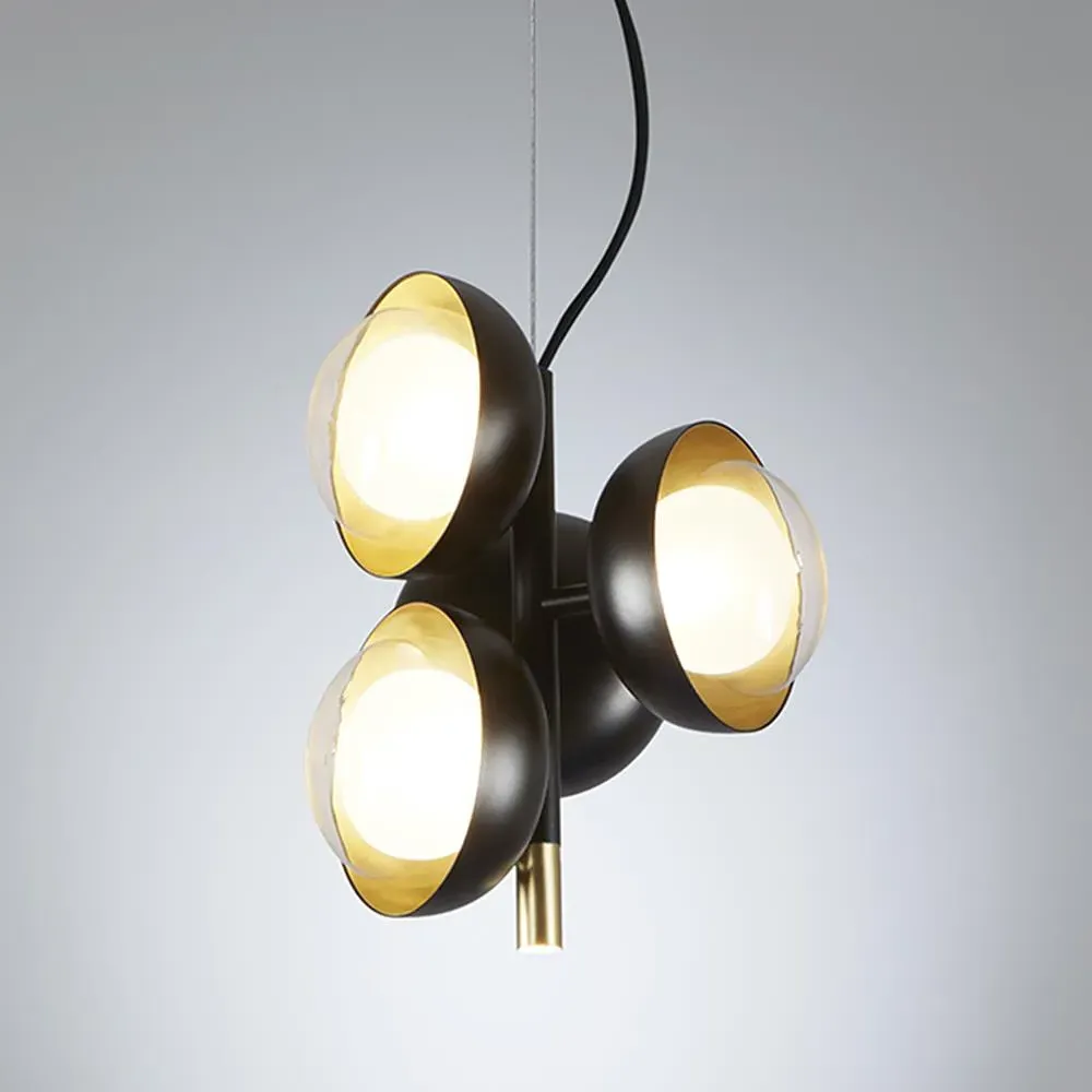 Small Chandelier 4-Light - Black, Metal