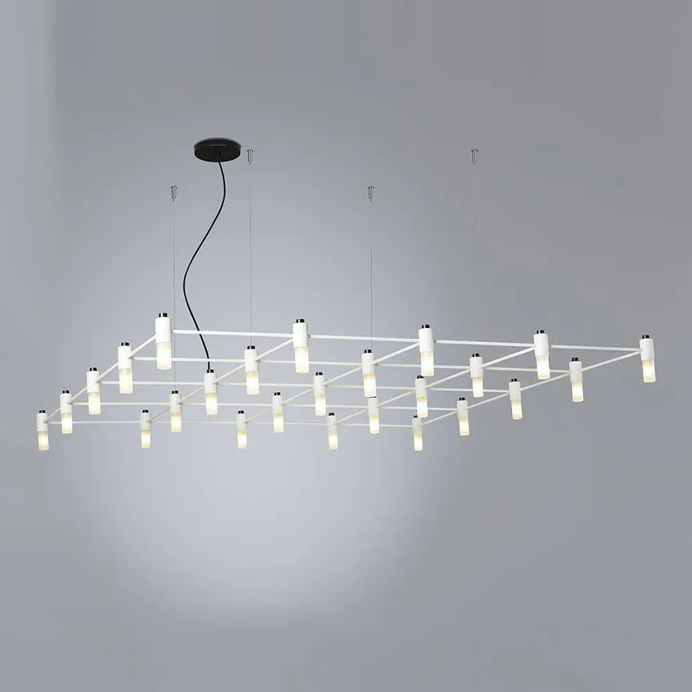 Small Chandelier Geometric - Black, Steel