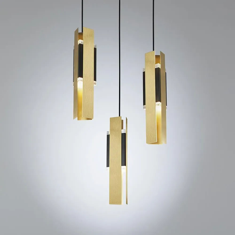 Small Cluster Chandelier - Brass, Plexiglass image