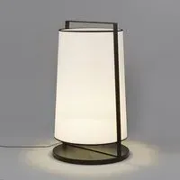 Small Floor Lamp with Dimmer - White, Fabric